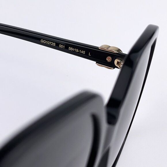 NEW GUCCI GG1072S 001 Black Gray Gradient Square Women Sunglasses - Picture 8 of 12